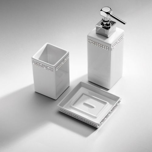 Portasapone in cristallo Swarovski® - GIOIELLO - OML SRL - in ceramica