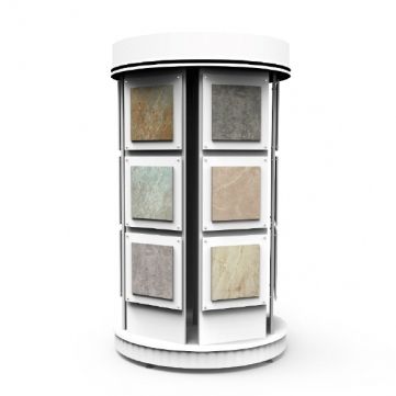 Espositore per piastrelle in metallo - BR028C - BORA CELIK - a doppia faccia / a pannello / girevole