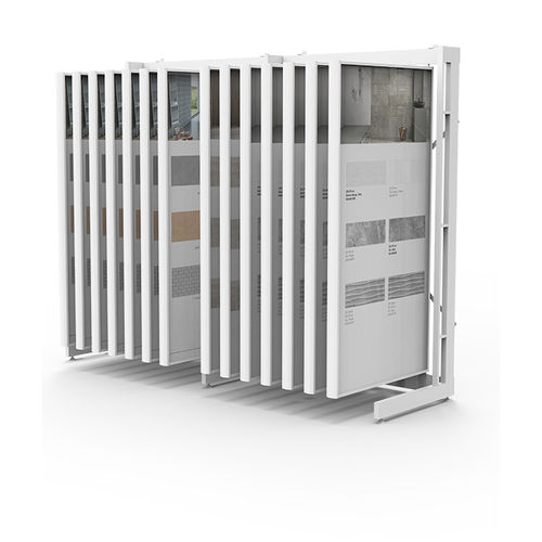 Espositore per piastrelle in metallo - BR018F - BORA CELIK - a pannello / per negozio / bianco