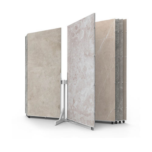 Espositore per piastrelle in metallo - BR030B - BORA CELIK - a doppia faccia / a pannello / per negozio
