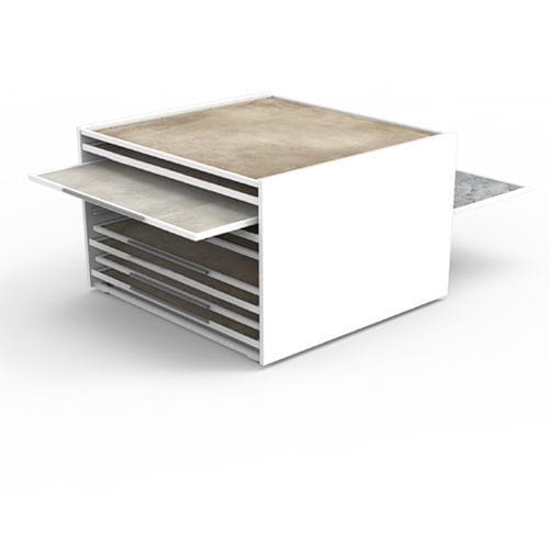 Espositore per piastrelle in legno - BD003 series - BORA CELIK - a doppia faccia / a pannello / tavolo