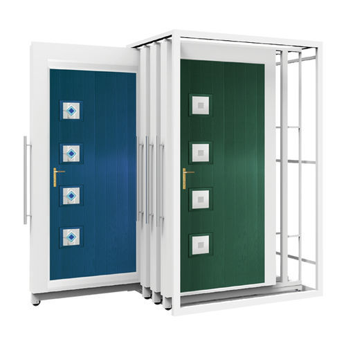 Espositore per porte - BR703A - BORA CELIK - in metallo / unilaterale / con pannelli scorrevoli