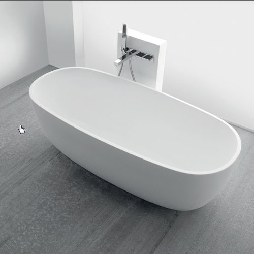 Vasca da bagno ovale - VASCA SMALL 01 - CASA BATH - da appoggio / in composito / bianca