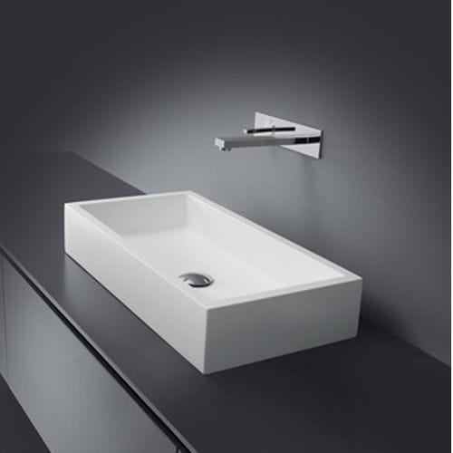 Lavabo da appoggio - 03 - CASA BATH - in ceramica / rettangolare / contemporaneo