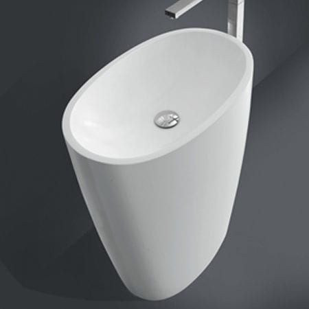 Lavabo autoportante - 38 - CASA BATH - in ceramica / ovale / contemporaneo