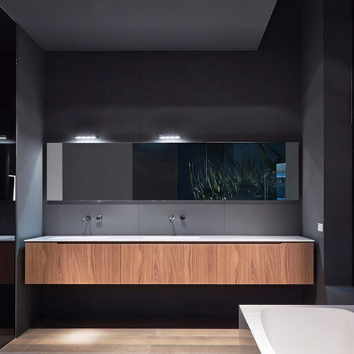 Mobile lavabo doppio - 010 - CASA BATH - sospeso / in legno / contemporaneo