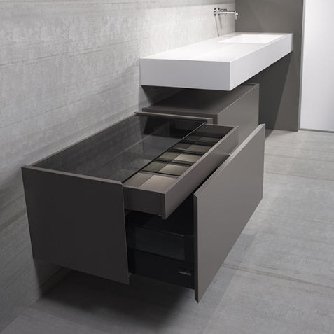 Mobile lavabo sospeso - MODERN 001 - CASA BATH - in legno / contemporaneo / con cassetti