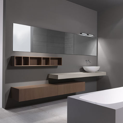 Mobile lavabo sospeso - MODERN 007 - CASA BATH - in legno / contemporaneo / con cassetti