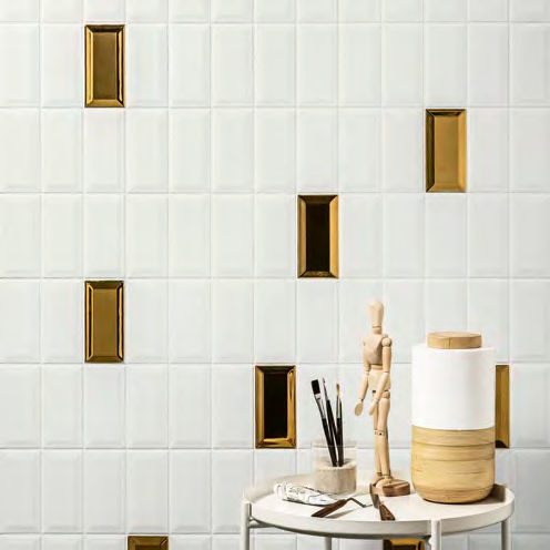 Piastrella in gres porcellanato - GOLD - CE.SI. - lucida / a rilievo / da interno