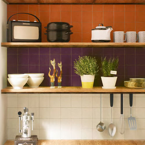 Piastrella in gres porcellanato - MELANZANA - CE.SI. - opaca / da interno / da cucina
