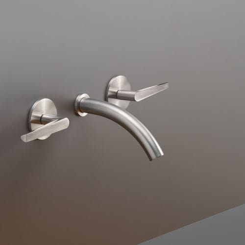 Miscelatore doppio comando per lavabo - FLG09 - CEADESIGN - da parete / da incasso / in acciaio inossidabile