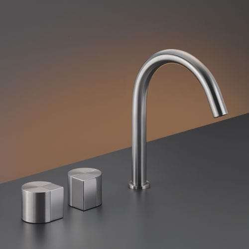 Miscelatore doppio comando per lavabo - DET12 - CEADESIGN - da appoggio / in acciaio inossidabile / da bagno