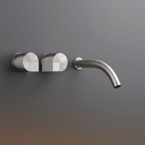 Miscelatore doppio comando per lavabo - DET21 - CEADESIGN - da parete / da incasso / in acciaio inossidabile