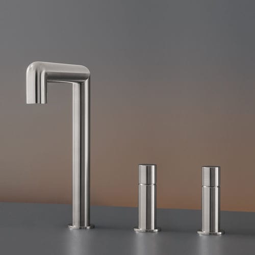 Miscelatore doppio comando per lavabo - CAR26 - CEADESIGN - da appoggio / in acciaio inossidabile / da bagno