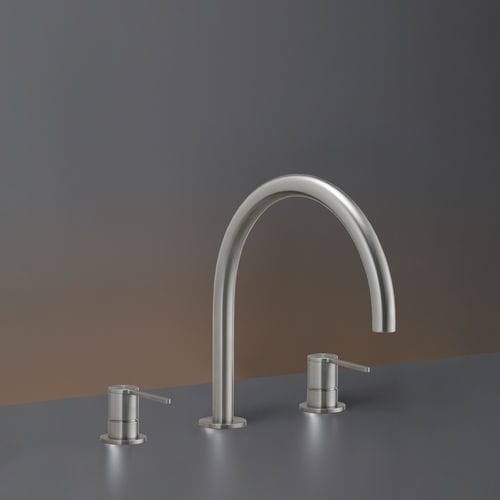 Miscelatore doppio comando per lavabo - INV43 - CEADESIGN - da appoggio / in acciaio inossidabile / da bagno