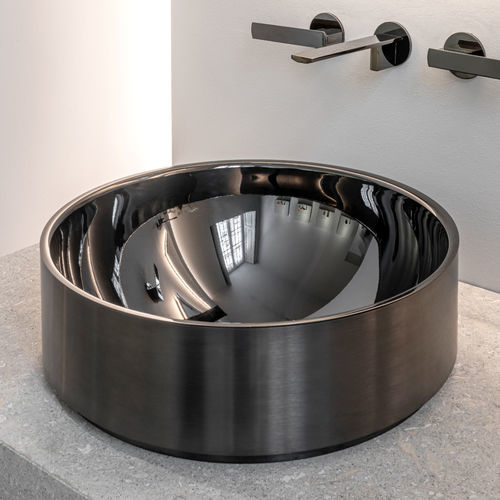 Lavabo da appoggio - ELS02 - CEADESIGN - in acciaio inossidabile / personalizzabile / circolare