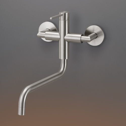 Miscelatore per lavabo - GAS21 - CEADESIGN - da parete / in acciaio inossidabile / da bagno