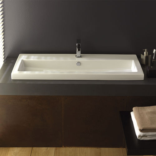 Lavabo da incasso - SERIE 40 SERIES - CERAMICA TECLA - in ceramica / rettangolare / contemporaneo