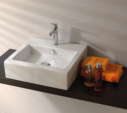 Lavabo da appoggio - DAX II: DA02011 - CERAMICA TECLA - in ceramica / rettangolare / contemporaneo