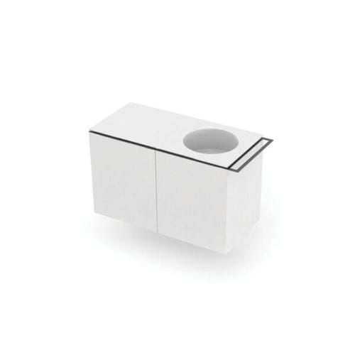 Mobile lavabo doppio - REGOLO - COLAVENE - sospeso / in legno / in acciaio