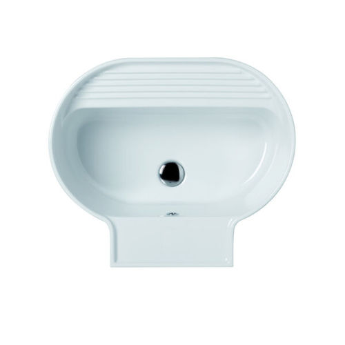 Lavabo da appoggio - TINO - COLAVENE - in ceramica / ovale / senza foro