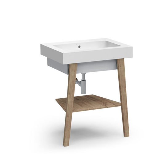 Supporto per lavabo in legno - ALAQUA - COLAVENE - in ceramica