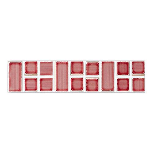 Mosaico in ceramica - FRIVOLIT&Eacute; - PENNELLATO ROSA - DE MAIO FRANCESCO - da interno / da parete / rettangolare