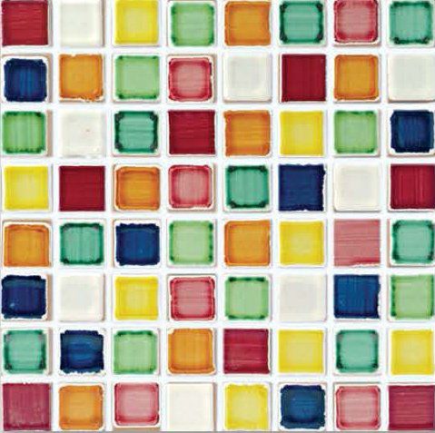 Mosaico in ceramica - QUADRA - MULTICOLORE - DE MAIO FRANCESCO - da interno / da parete / quadrato