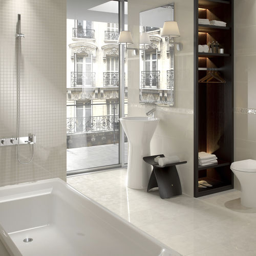 Piastrella in ceramica - ILUSTRE - DOMINO - levigata / da bagno / da parete