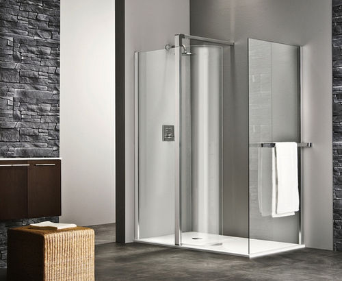 Parete doccia battente - LIBERO 5000: FG1 L WR , PFG1 L WR - DUKA - d'angolo