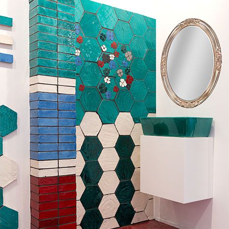 Lavabo da appoggio - EMOTIONS - ECO CERAMICA - in ceramica / rettangolare / contemporaneo