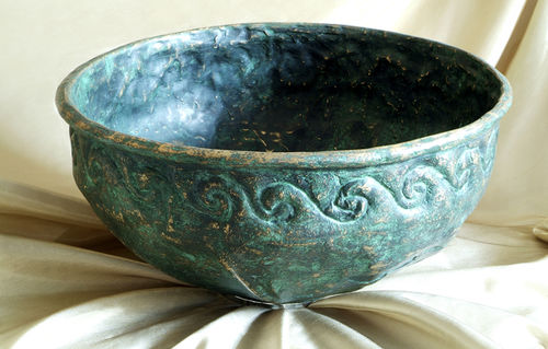 Lavabo da appoggio - MAESTRI RAMAI E DELLE FUSIONI DEI METALLI - ECO CERAMICA - in rame / in bronzo / rotondo