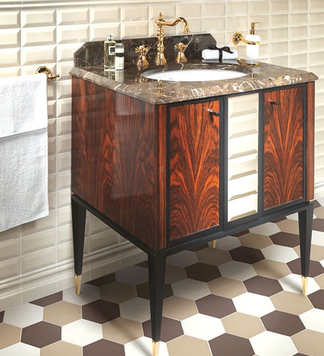 Mobile lavabo da appoggio - NEPTUNE - ETRURIA - in legno laccato / in ceramica / classico