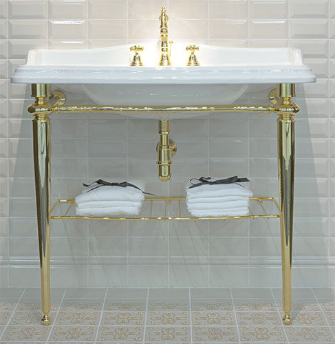 Supporto per lavabo in ottone lucidato - MARIS - ETRURIA