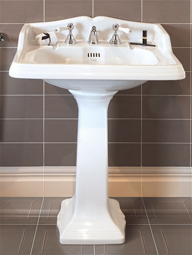 Lavabo autoportante - SATRES - ETRURIA - in ceramica / rettangolare / classico