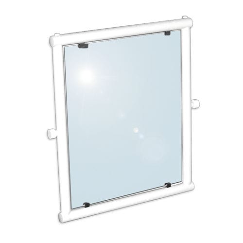 Specchio da bagno a muro - Aluminium Nylon - GOMAN - per hotel / per residenza sanitaria assistenziale / per casa di risposo