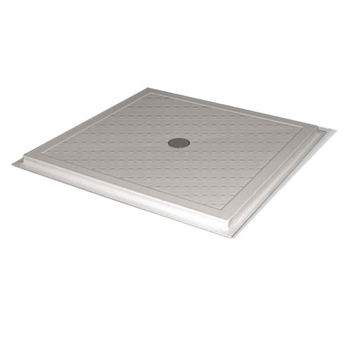 Piatto doccia quadrato - ABS FLOOR LEVEL SHOWER BASE - GOMAN - da appoggio / in fibra di vetro / antiscivolo