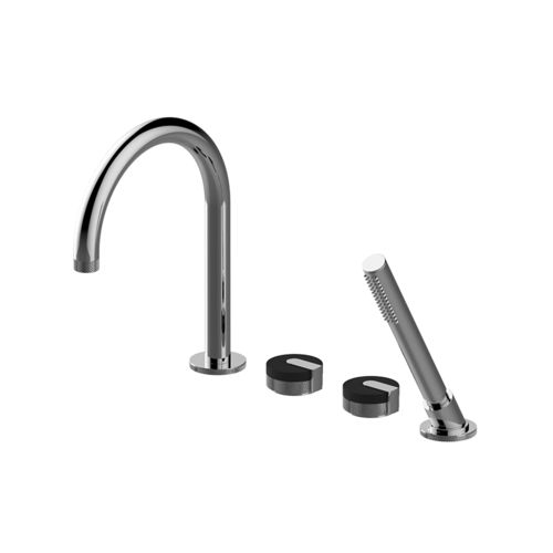 Miscelatore doppio comando per vasca - E-11569 - GRAFF - da appoggio / in metallo cromato / da bagno