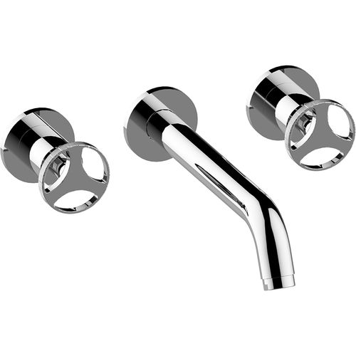 Miscelatore doppio comando per lavabo - E-11430-C19B-T - GRAFF - da parete / in metallo cromato / da bagno