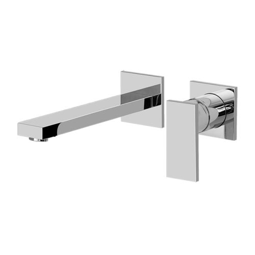 Miscelatore per lavabo - E-3736-LM31W-T - GRAFF - da parete / in metallo cromato / da bagno