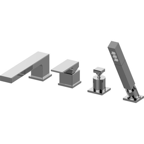 Miscelatore da vasca - E-11259-LM55W-T - GRAFF - da appoggio / in metallo cromato / da bagno