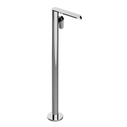 Bocca per vasca in metallo cromato - E-6615-LM45N-T - GRAFF - a pavimento