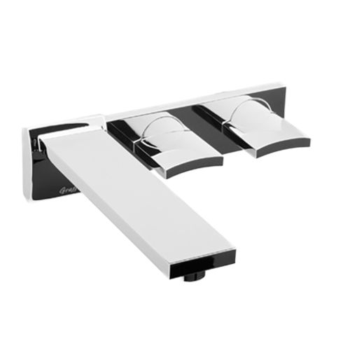 Miscelatore doppio comando per lavabo - E-3630-C14W - GRAFF - da parete / in metallo cromato / in nichel