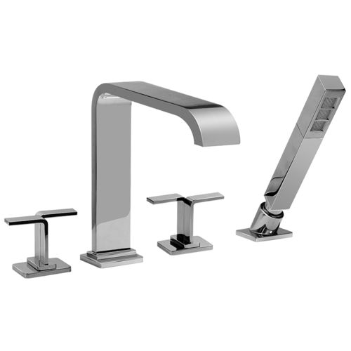Miscelatore doppio comando per vasca - E-2356-C9 - GRAFF - da appoggio / in metallo cromato / in nichel