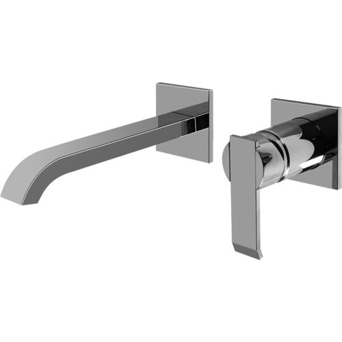 Miscelatore per lavabo - E-6235-LM38W-T - GRAFF - da parete / meccanico / in metallo cromato