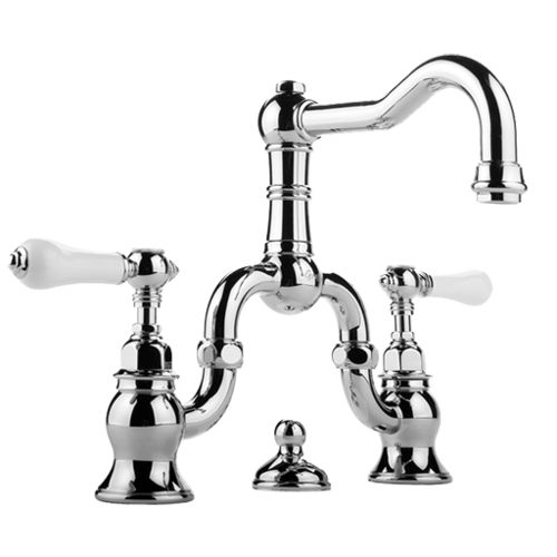 Miscelatore doppio comando per lavabo - E-3800-LC1 - GRAFF - da appoggio / in metallo cromato / in nichel