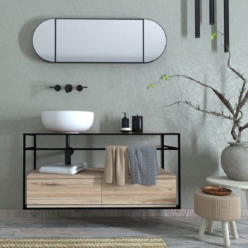 Lavabo da appoggio - SP17 - HIDRA - in ceramica / con piano integrato / rotondo