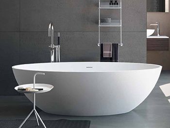 Vasca da bagno ovale - GV61 - HIDRA - da appoggio / per ambiente abitativo / in Solid Surface