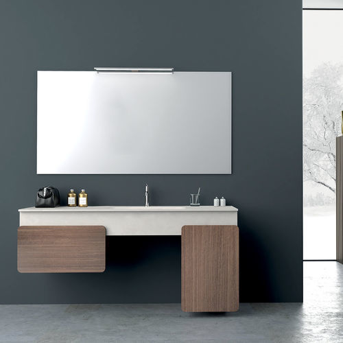 Mobile lavabo sospeso - LAUNDRY - Freddi by Ivab - in legno / contemporaneo / con sportello