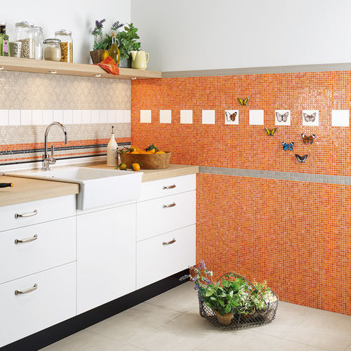 Mosaico in gres porcellanato - ATELIER : CITRUS ORANGE MIX - JASBA MOSAIK - lucido / da cucina / da bagno